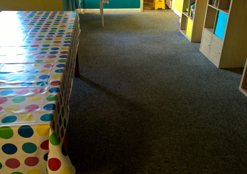 Cleaning carpets for Dame Hannah Rogers School